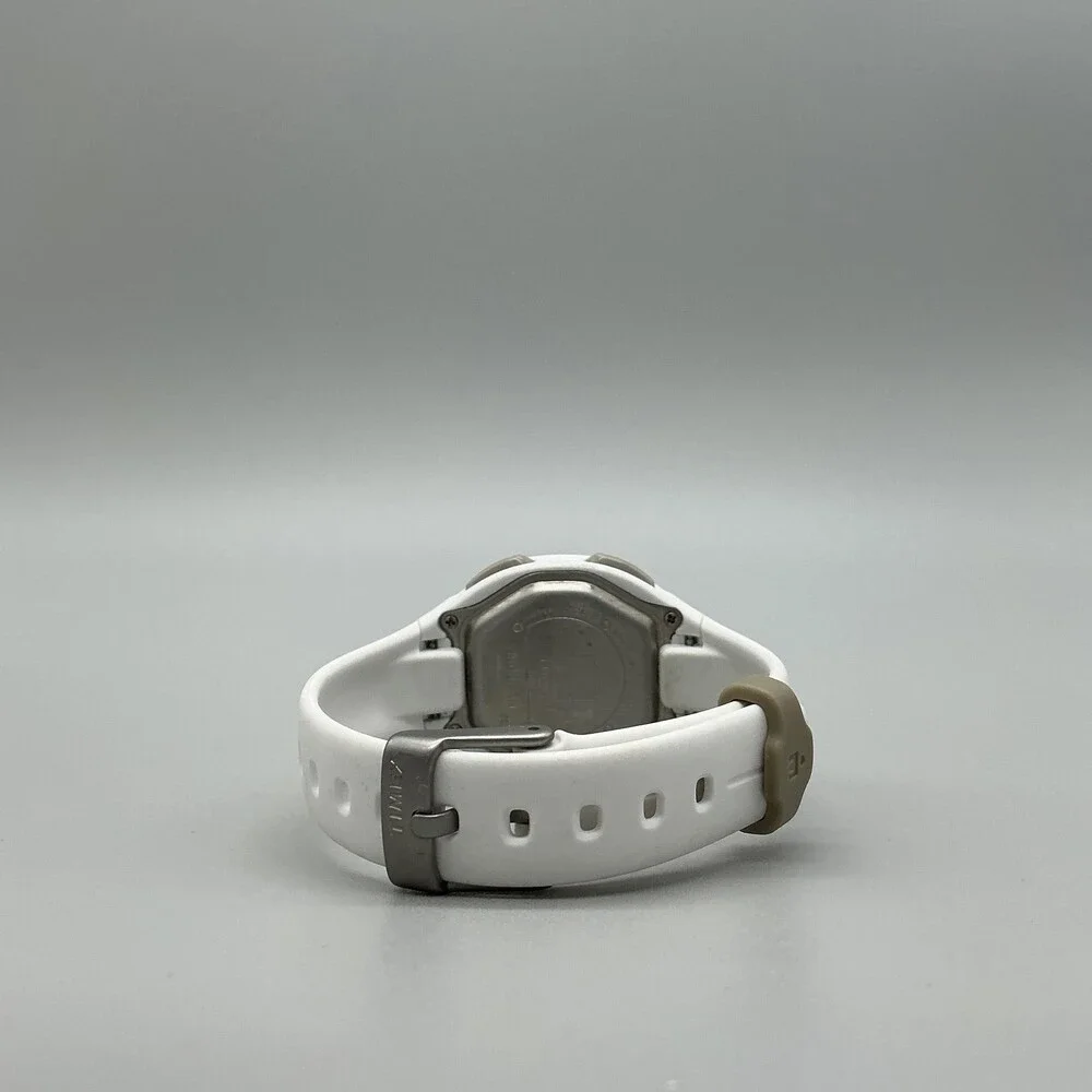 Timex Ironman 10 Lap Womens Watch 33mm Gray Digital White Resin New Battery